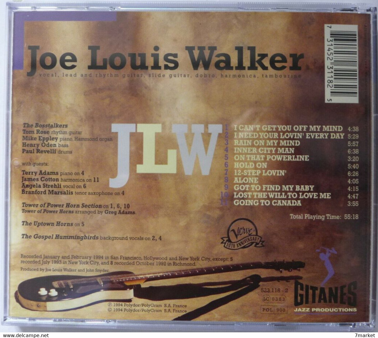 CD/ Joe Louis Walker - JLW / 1994 - Gitanes Jazz - Blues