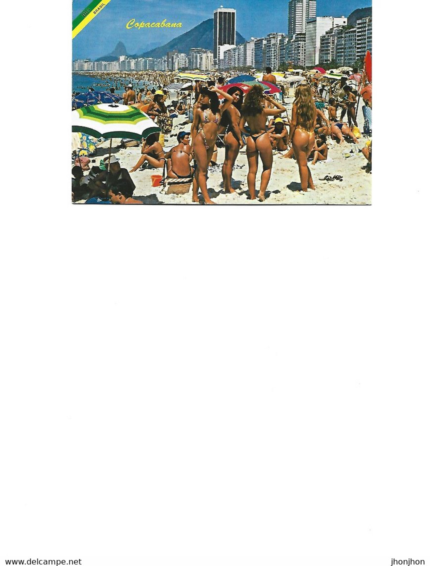 Brazil - Postcard Used  2000 - Rio De Janeiro - Copacabana Beach  - 2/scans - Copacabana