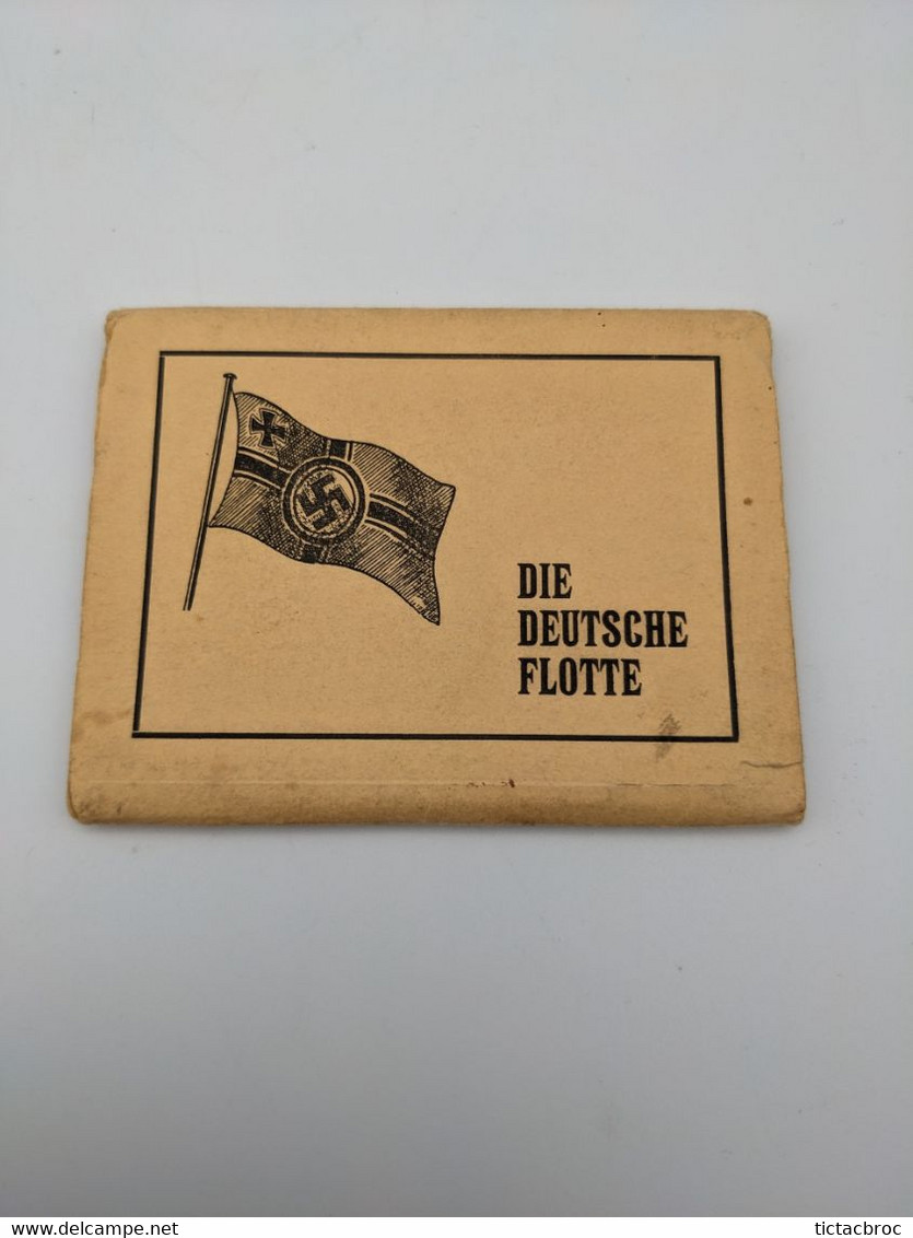 Carnet 10 Mini Photographies Die Deutsche Flotte La Flotte Allemande Bateaux WW2 - Schiffe