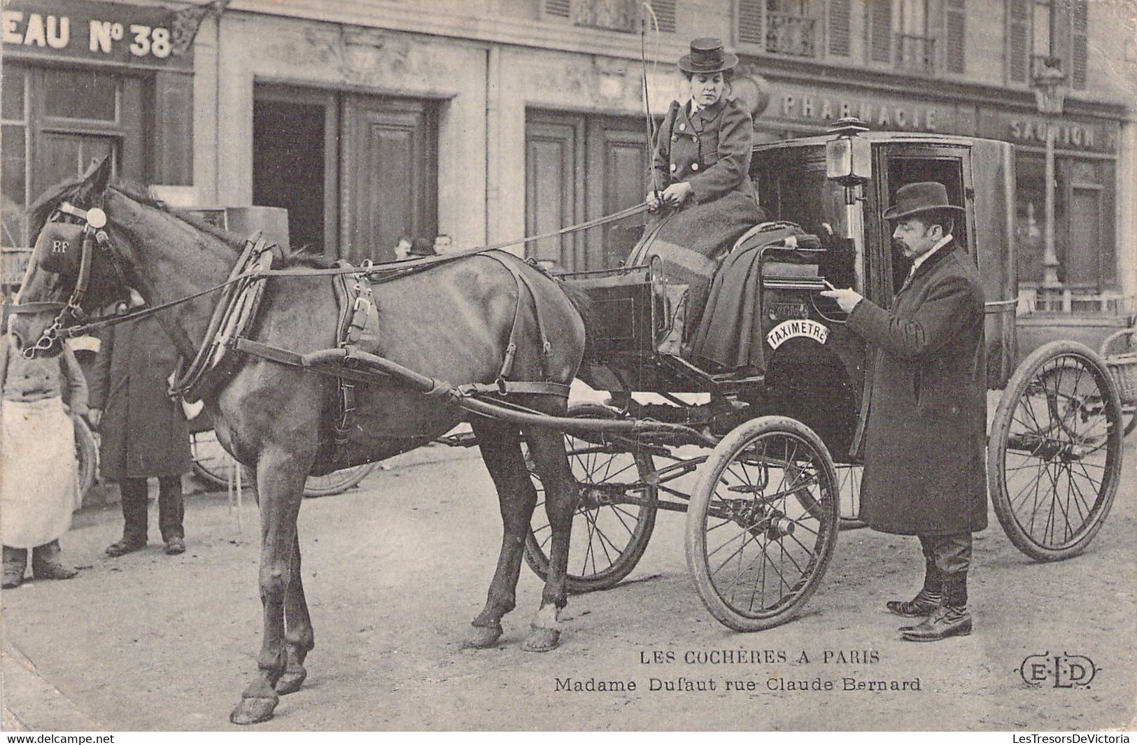 CPA Petits Métiers à Paris - Paris Nouveau - Les Cochères à Paris - ELD - Mme DUFAUT Rue Claude Bernard - Straßenhandel Und Kleingewerbe