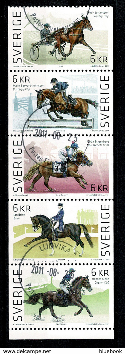 Ref  1582  - Sweden 2011 - Horses SG 2736/40 - Fine Used Stamps - Usados