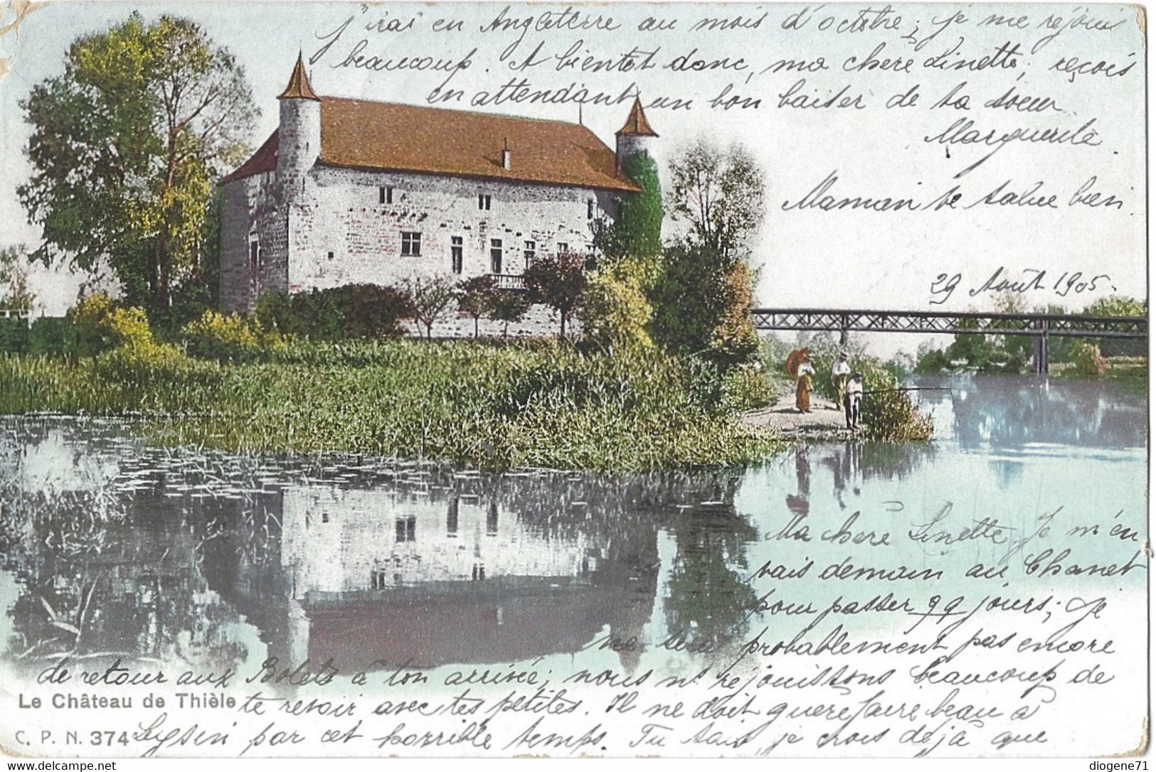 Le Château De Thièle (Thielle) 1905 - Thielle