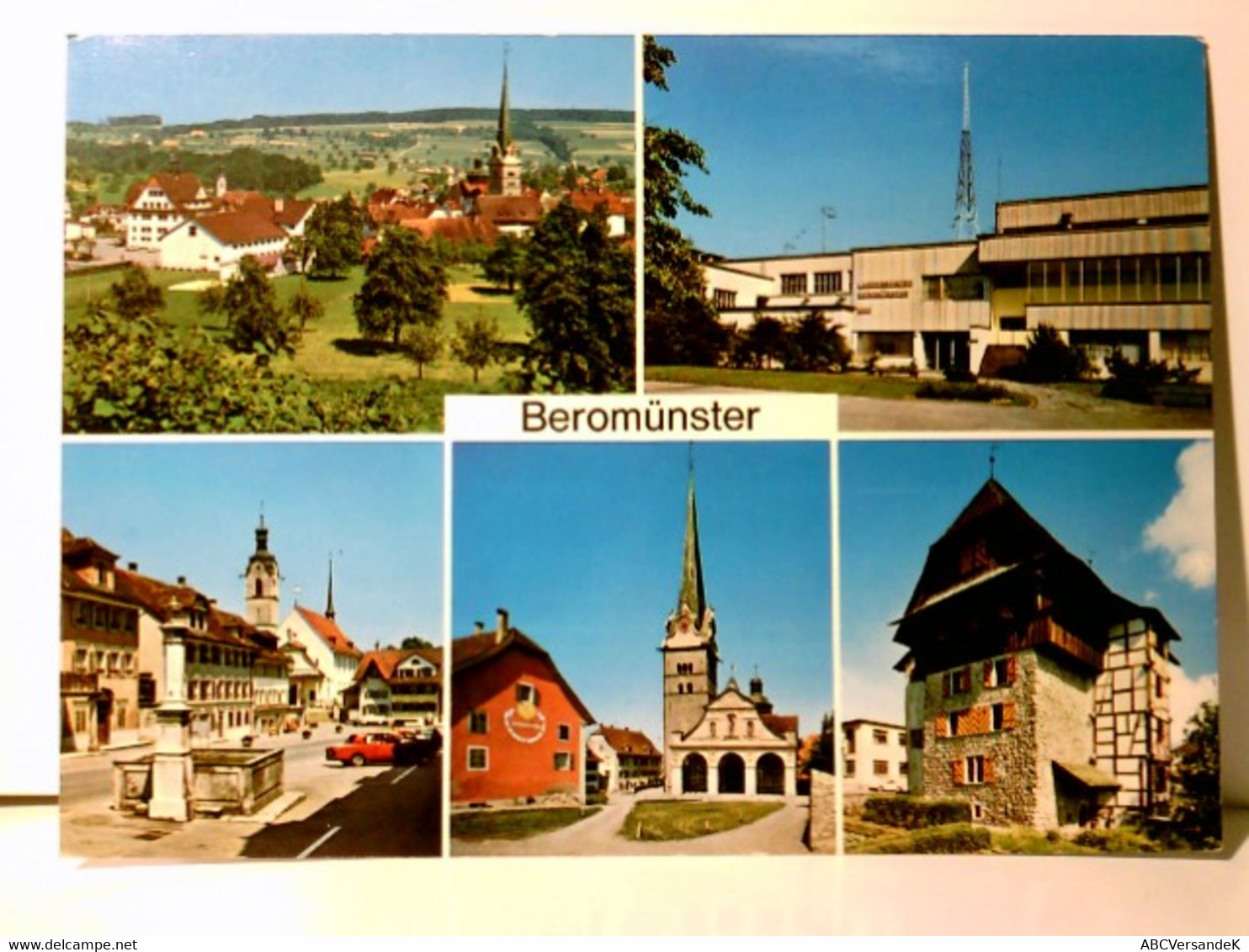 Beromünster. Schweiz. Alte Ansichtskarte / Postkarte Farbig, Gel. 1973. 5 Ansichten In Und Um Den Ort, Heimatm - Beromünster