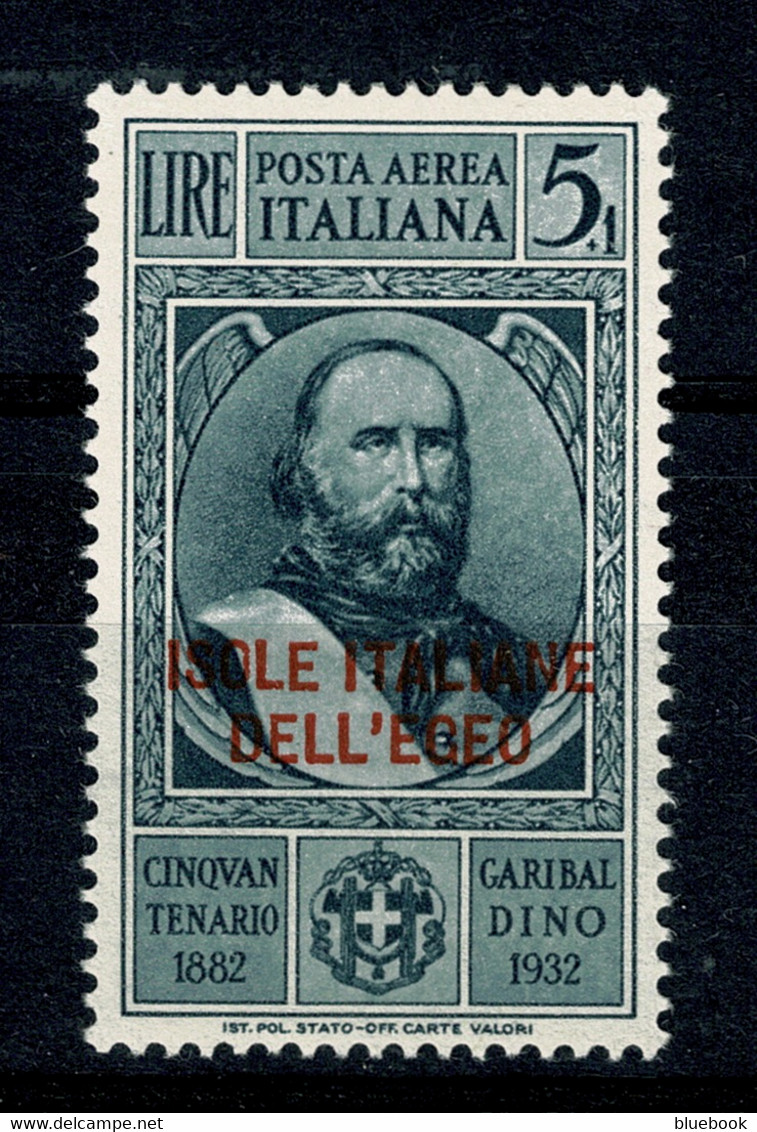 Ref 1584 - 1932 Italy - Garibaldi L5 + L1 Lightly Mounted Mint Stamp - Sass. 18 - Egeo