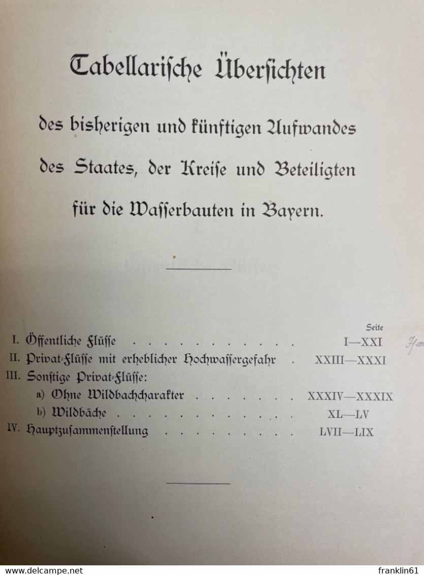 Denkschrift Der Wasserbauten In Bayern. - Architektur