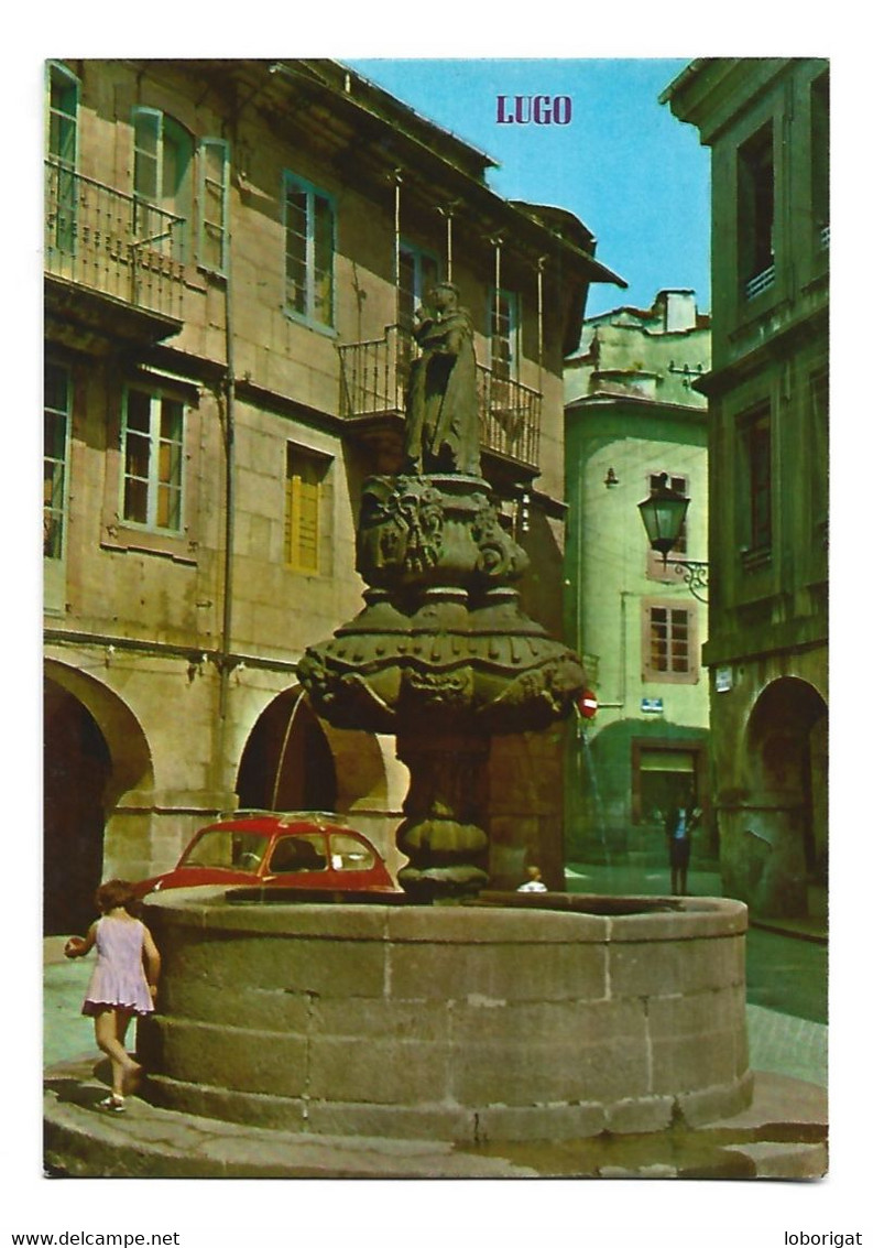 PLAZA AURELIANO Y PEREIRA, FUENTE / SQUARE OF AURELIANO Y PEREIRA AND FOUNTAIN.- LUGO.- ( ESPAÑA) - Lugo