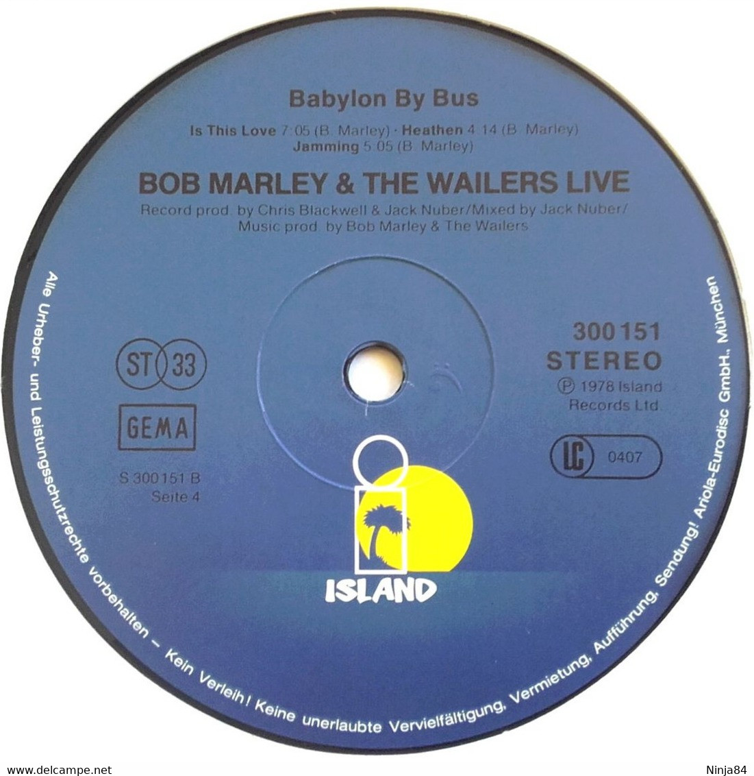 2 LP 33 CM (12")  Bob Marley & The Wailers  "  Babylon By Bus  "  Allemagne - Reggae