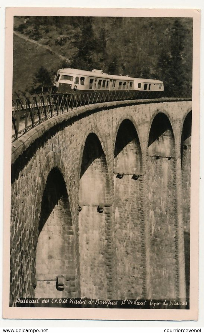 CPSM - (Ardèche) - Autorail Des CFD Et Viaduc De Bompas - Ligne Du Vivarais - Autres & Non Classés