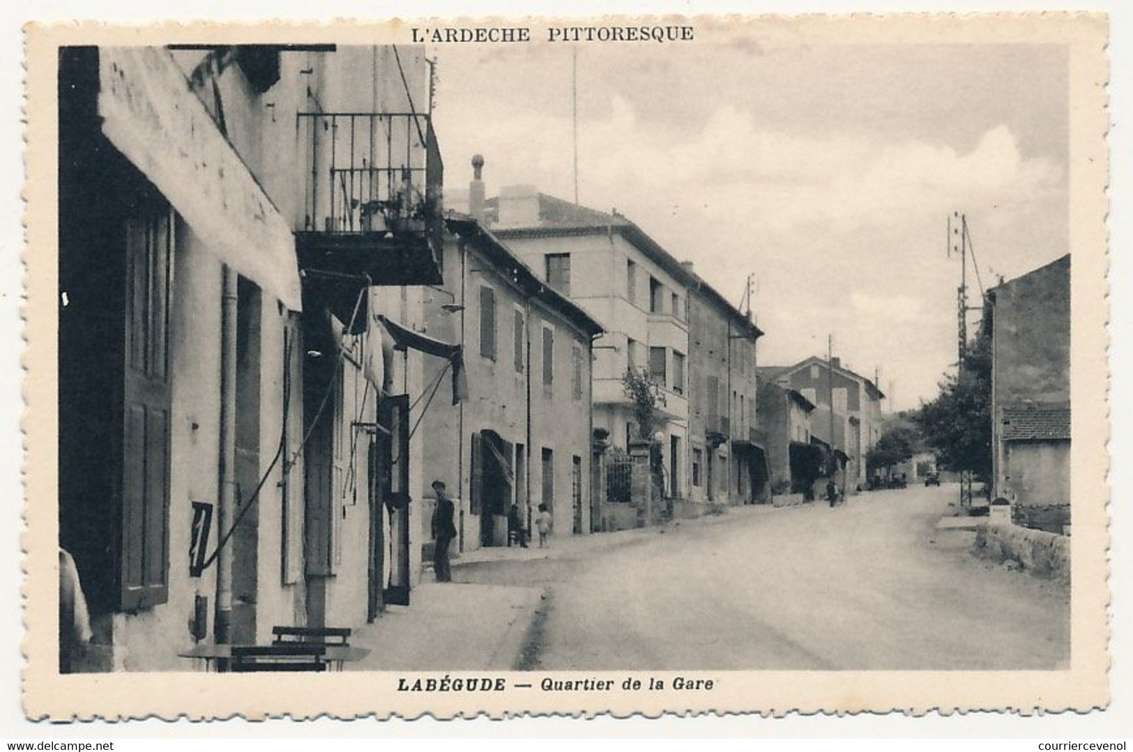 CPSM - LABEGUDE (Ardèche) - Quartier De La Gare - Autres & Non Classés