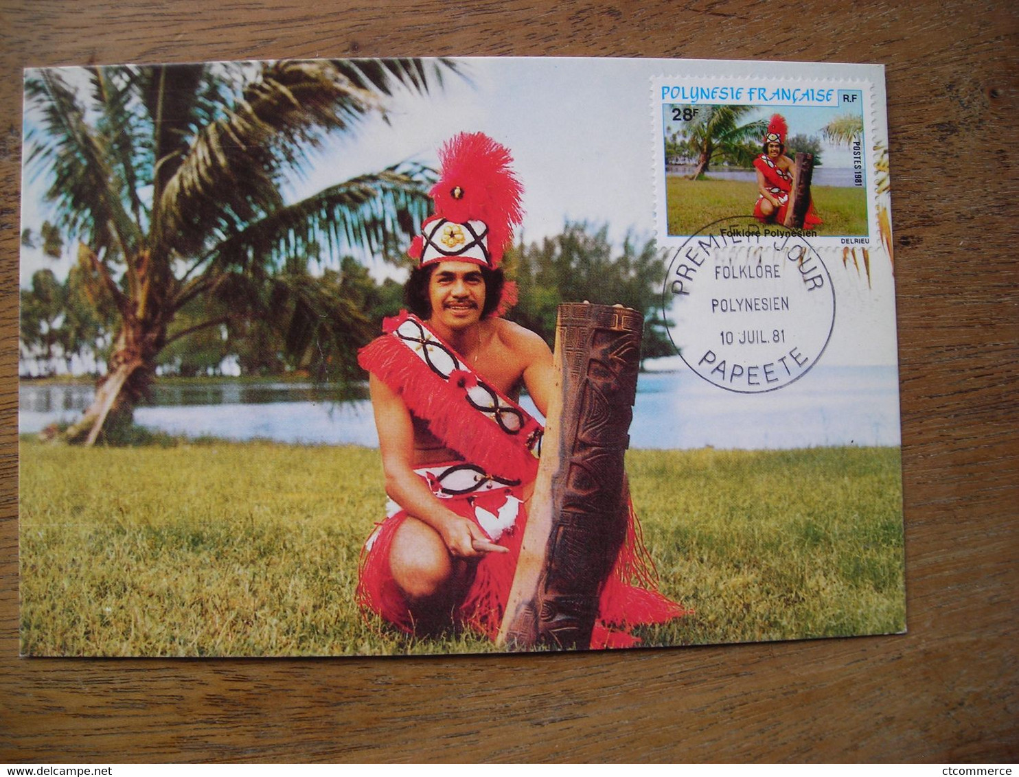 1981 Folklore Polynésien FDC, Carte Maximum - Maximumkarten