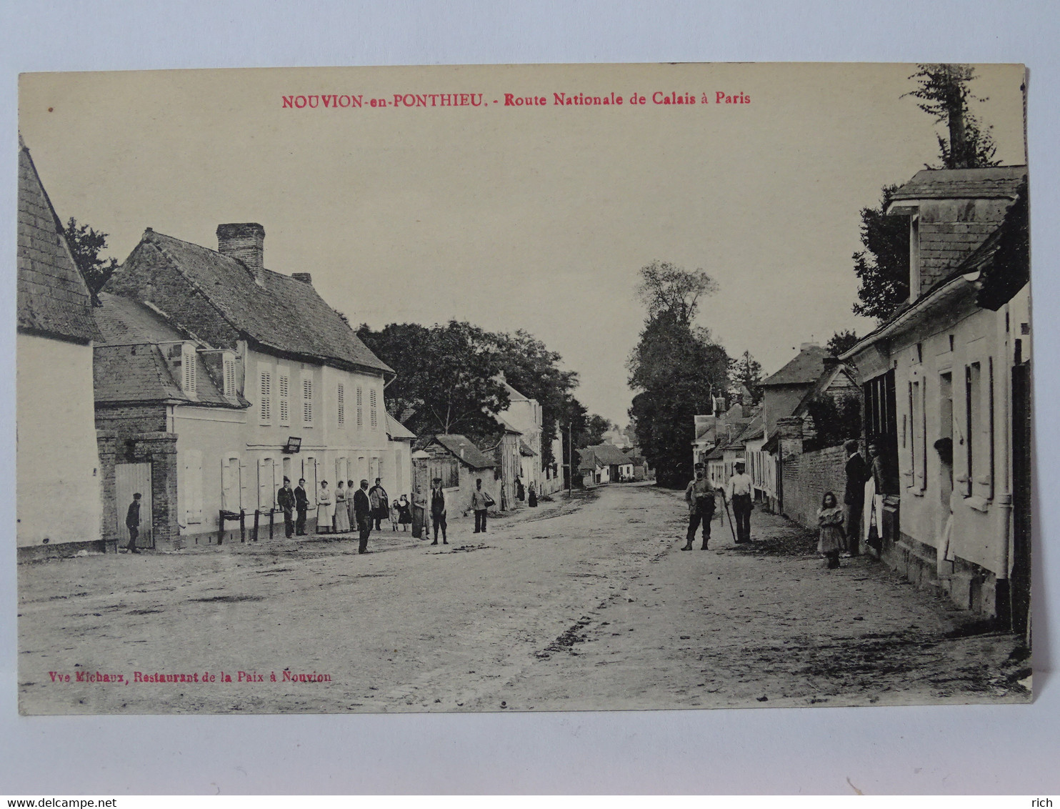 CPA 80 Somme - NOUVION En PONTHIEU - Route Nationale De Calais à Paris - Nouvion