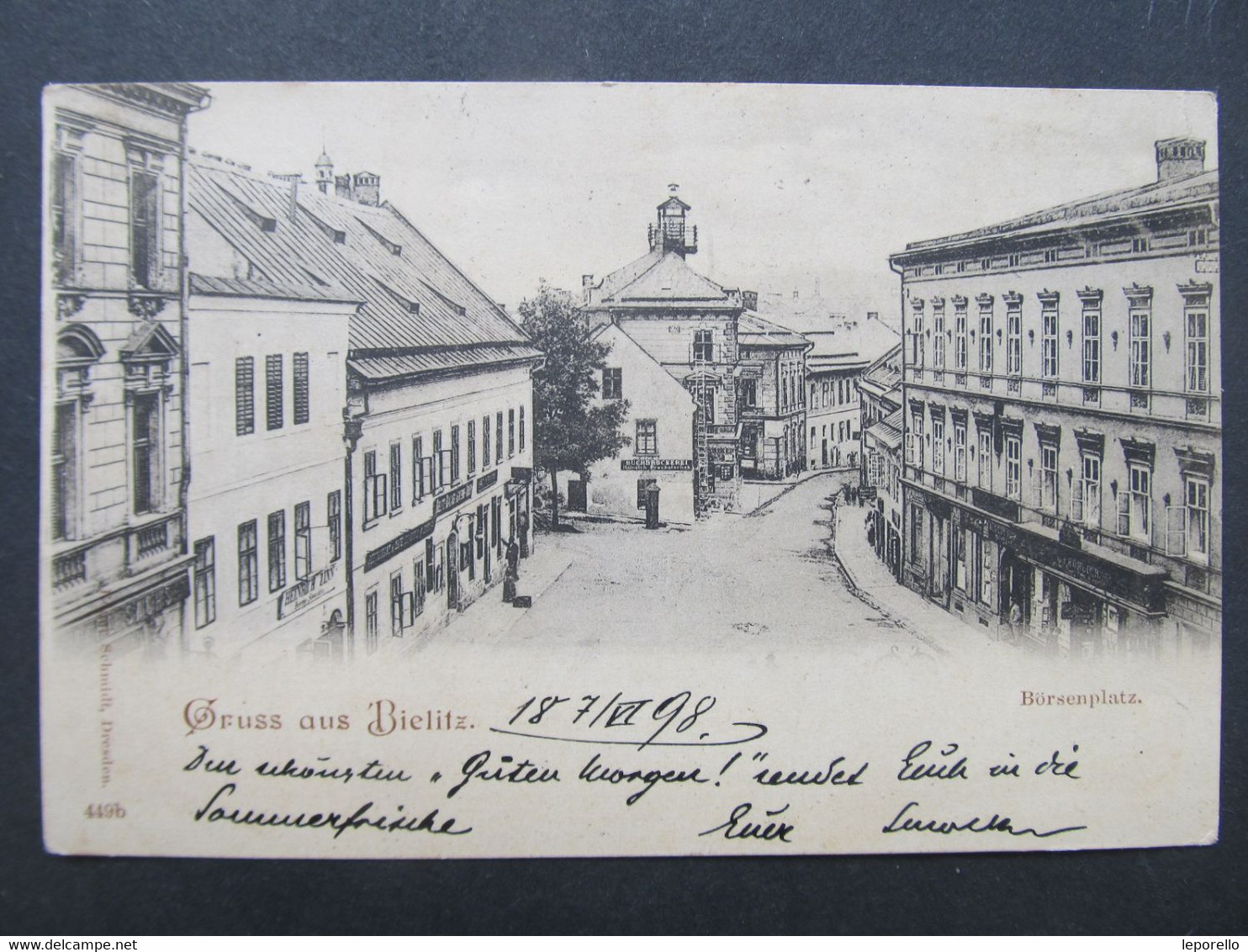 AK BIELITZ Börsenplatz 1898 Gruss Aus... /// D*54802 - Schlesien