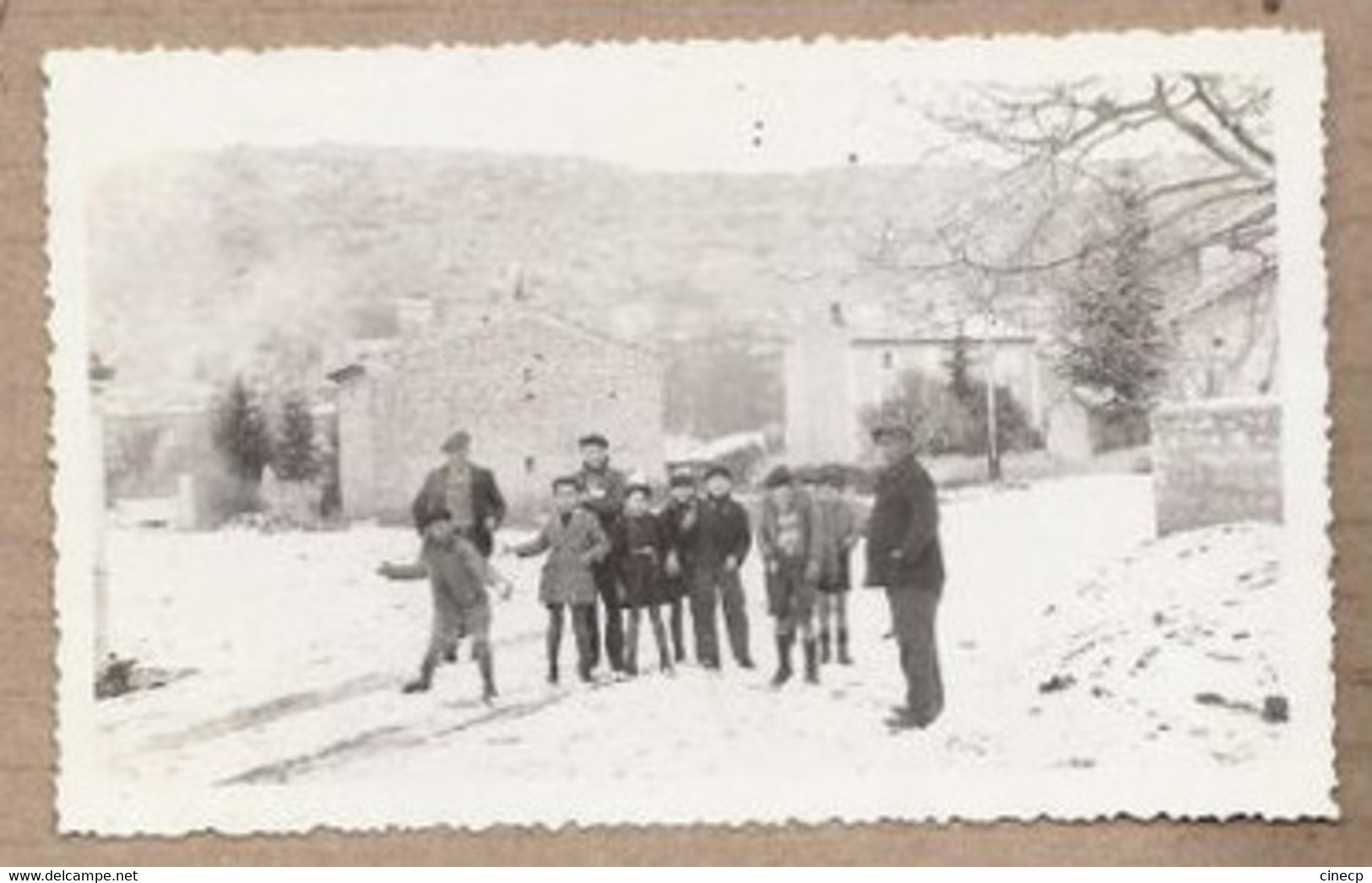 PHOTOGRAPHIE 84 VAUCLUSE BEAUMES DE VENISE Hiver 1935 TB ANIMATION Maisons Sous La Neige - Beaumes De Venise