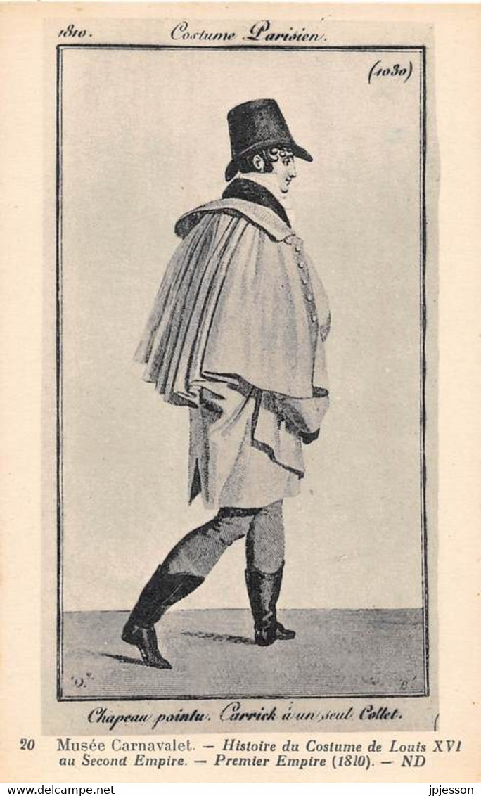 MODE - HISTOIRE DU COSTUME N°20 - PREMIER EMPIRE (1810) - CARTE DESSINEE, ILLUSTRATEUR - Mode