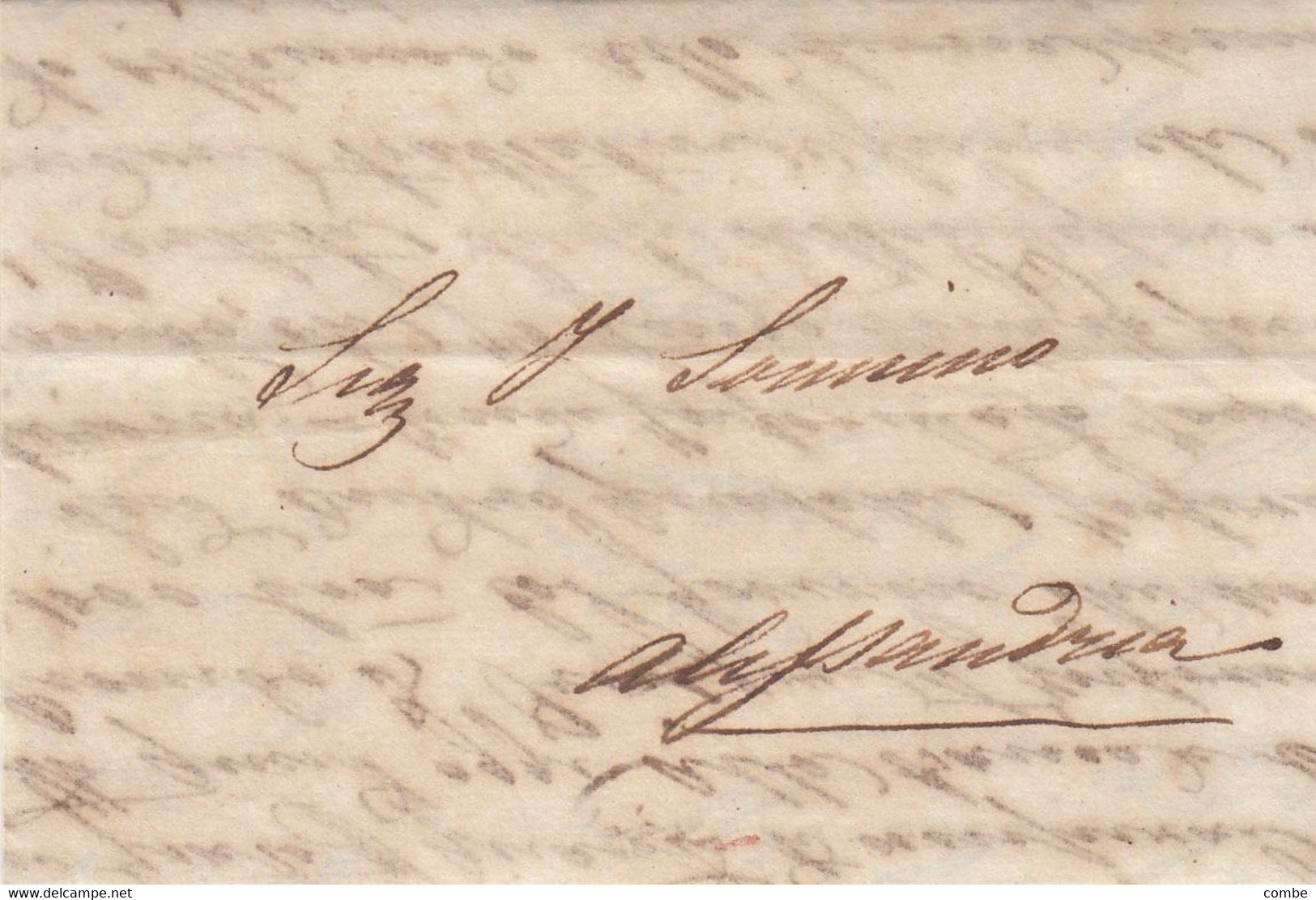 OLD LETTER. EGYPT.  1837. CAIRO TO J. SONNINO, ALESSANDRIA. TEXT IN ITALIAN - Voorfilatelie
