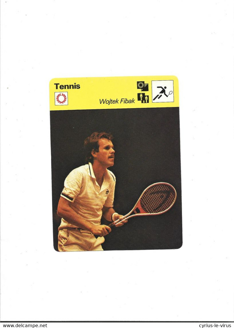 Fiche De Sport  **  Tennis  **  Wojtek Fibak - Andere & Zonder Classificatie