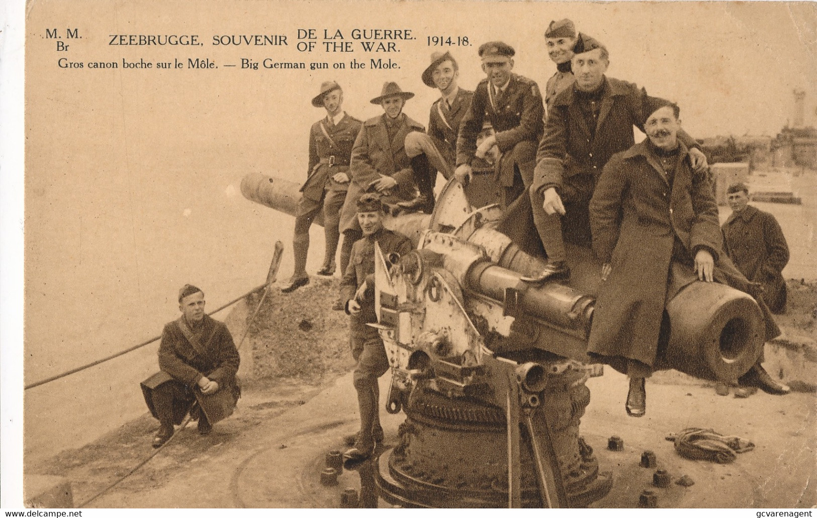 ZEEBRUGGE  1914  GROS CANON BOCHE SUR LE MOLE - Zeebrugge