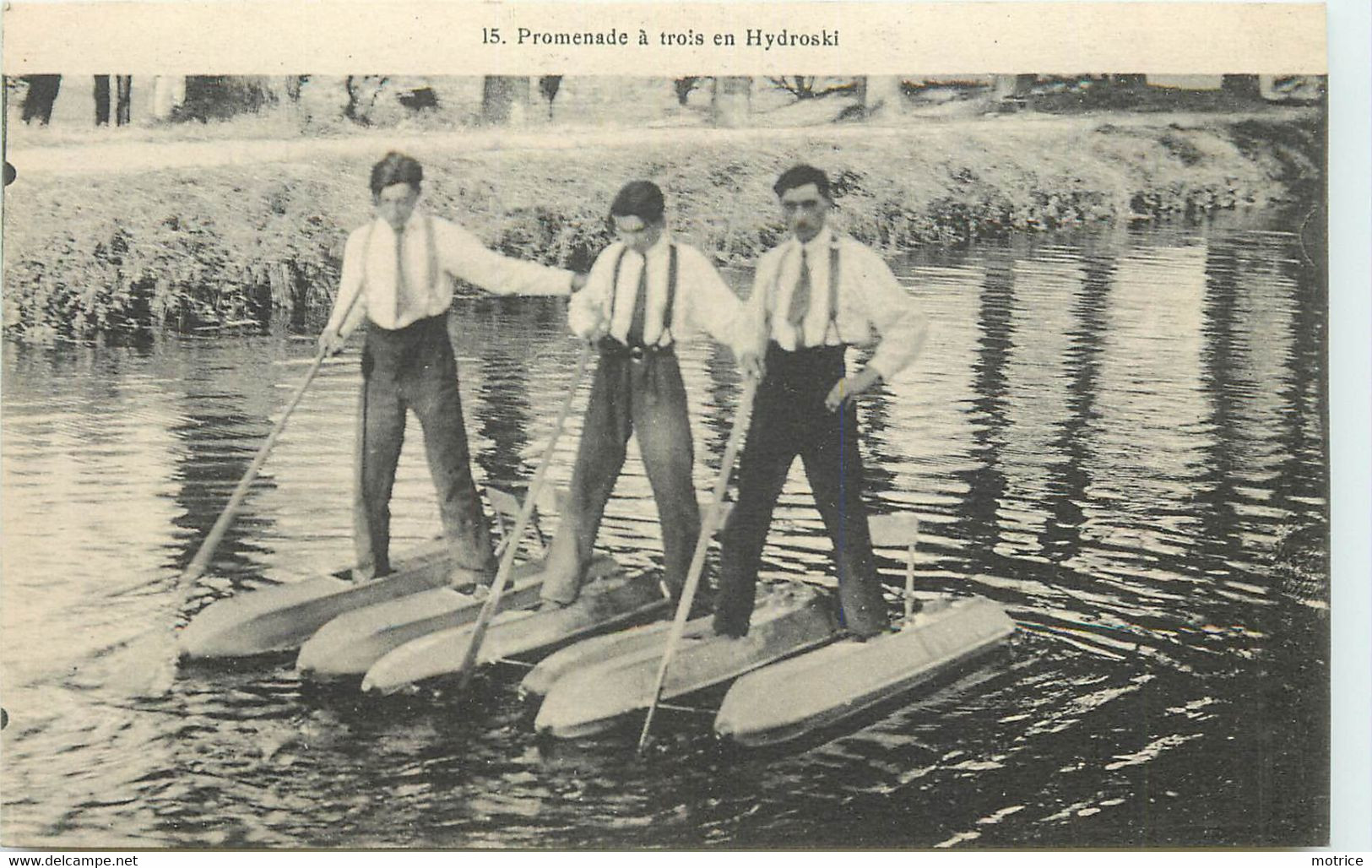 HYDROSKI Brevet Risso, Promenade à Trois. - Wasserski