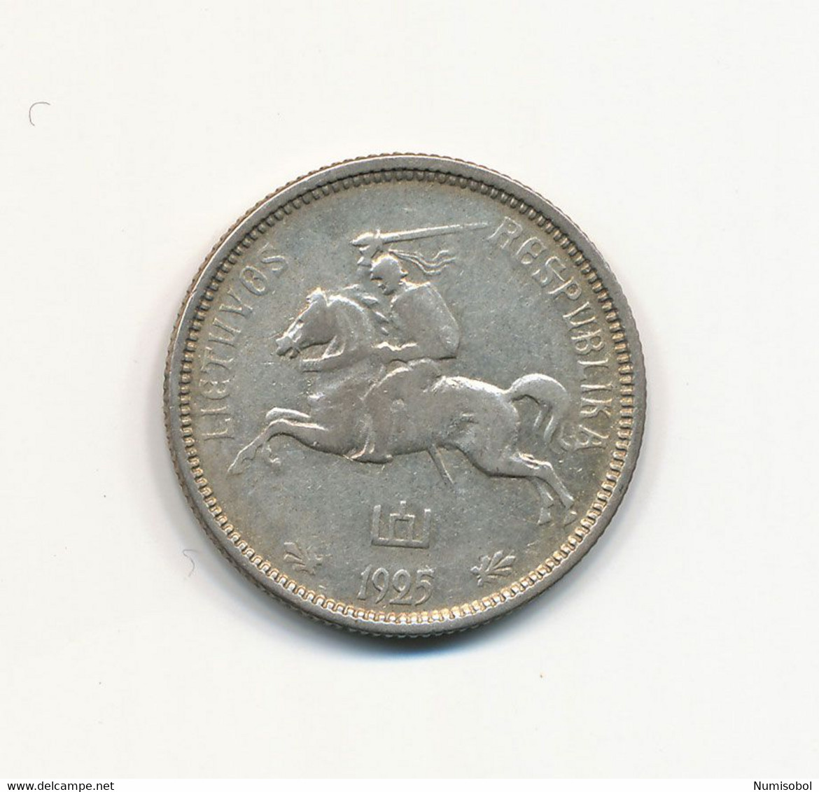 LITHUANIA - 2 Litu 1925. (Silver .500) 5.4 Grams (LTH012) - Lituania
