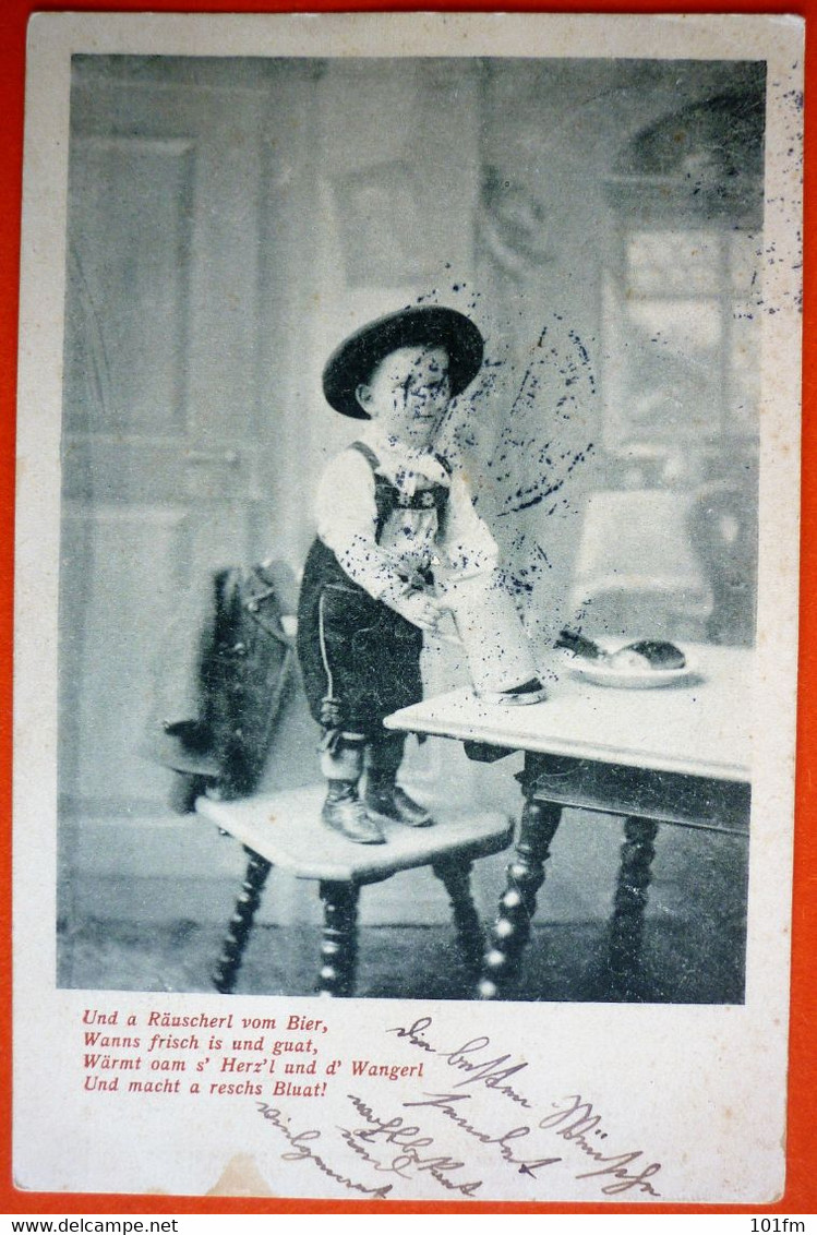 BAYERISCHE TRACHTEN, BOY WITH BEER - Costumes