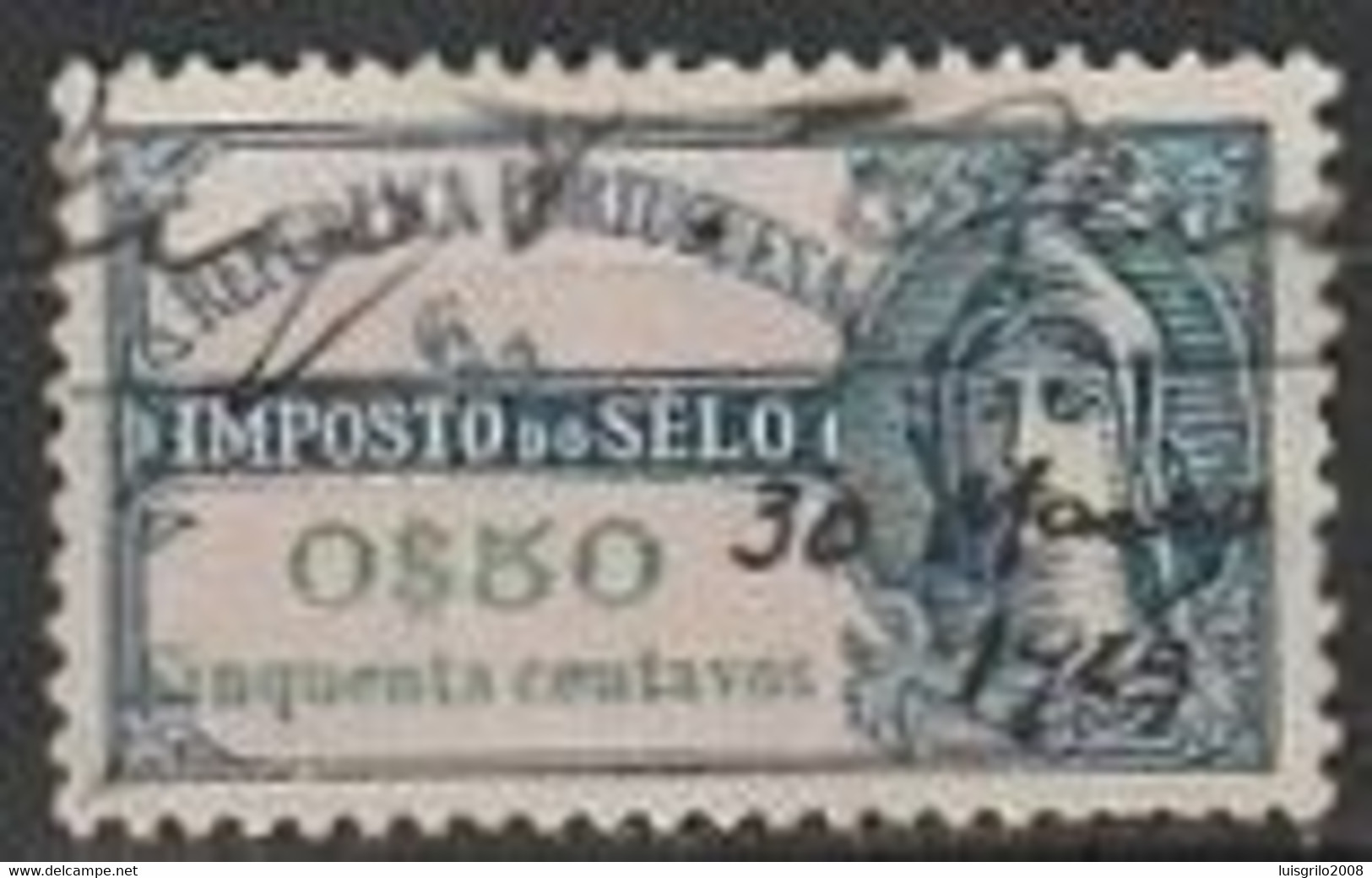 Fiscal/ Revenue, Portugal 1927 - Imposto Do Selo -|- 0$50 Cinquenta Centavos - Usado