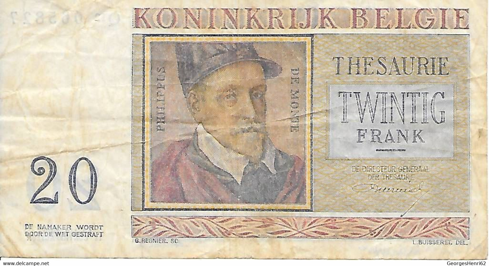 BELGIQUE - 20 Francs  - 3/4/1956 - (132) - 20 Francs