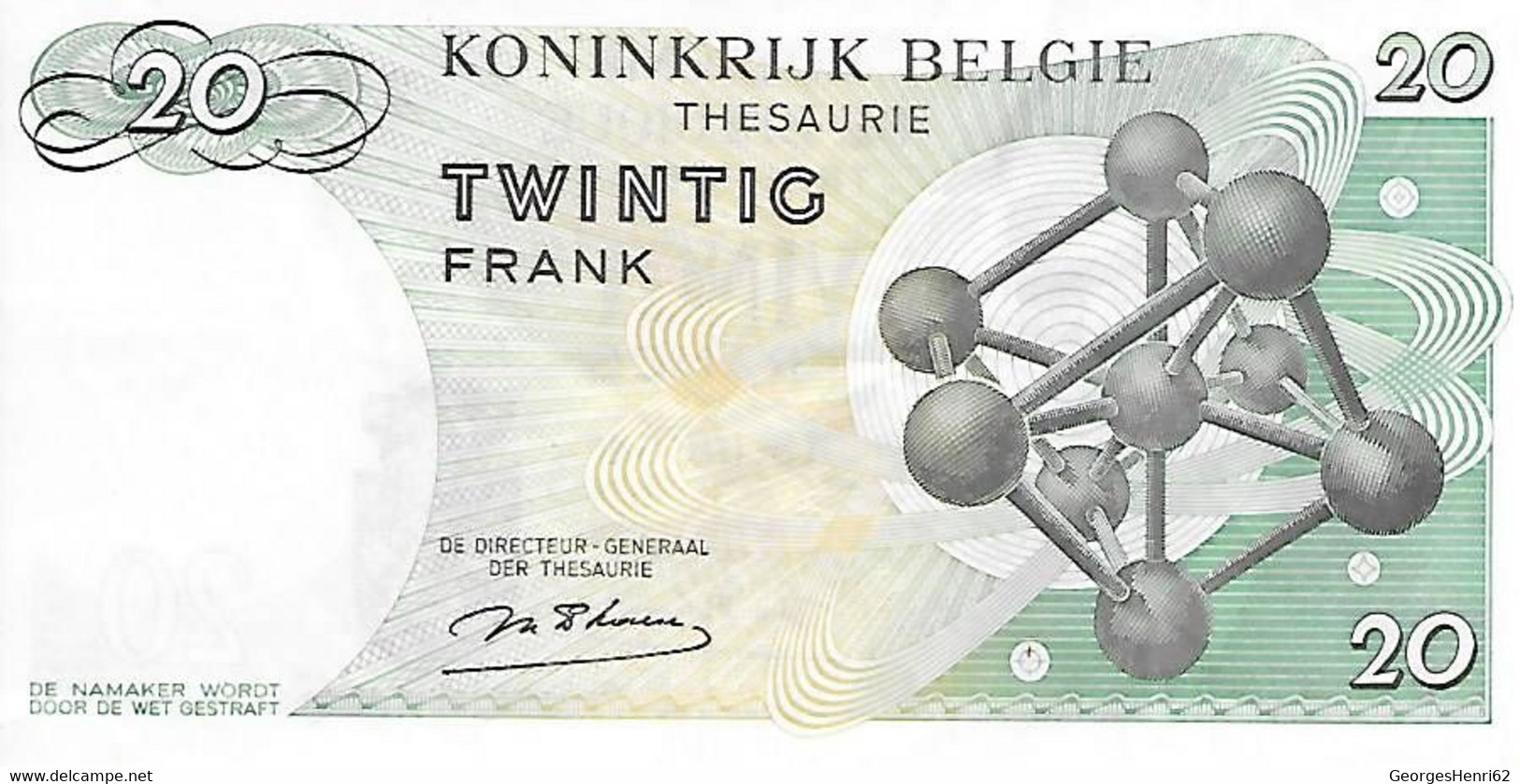 BELGIQUE - 20 Francs  - 15/6/1964 - (138) - [ 9] Verzamelingen