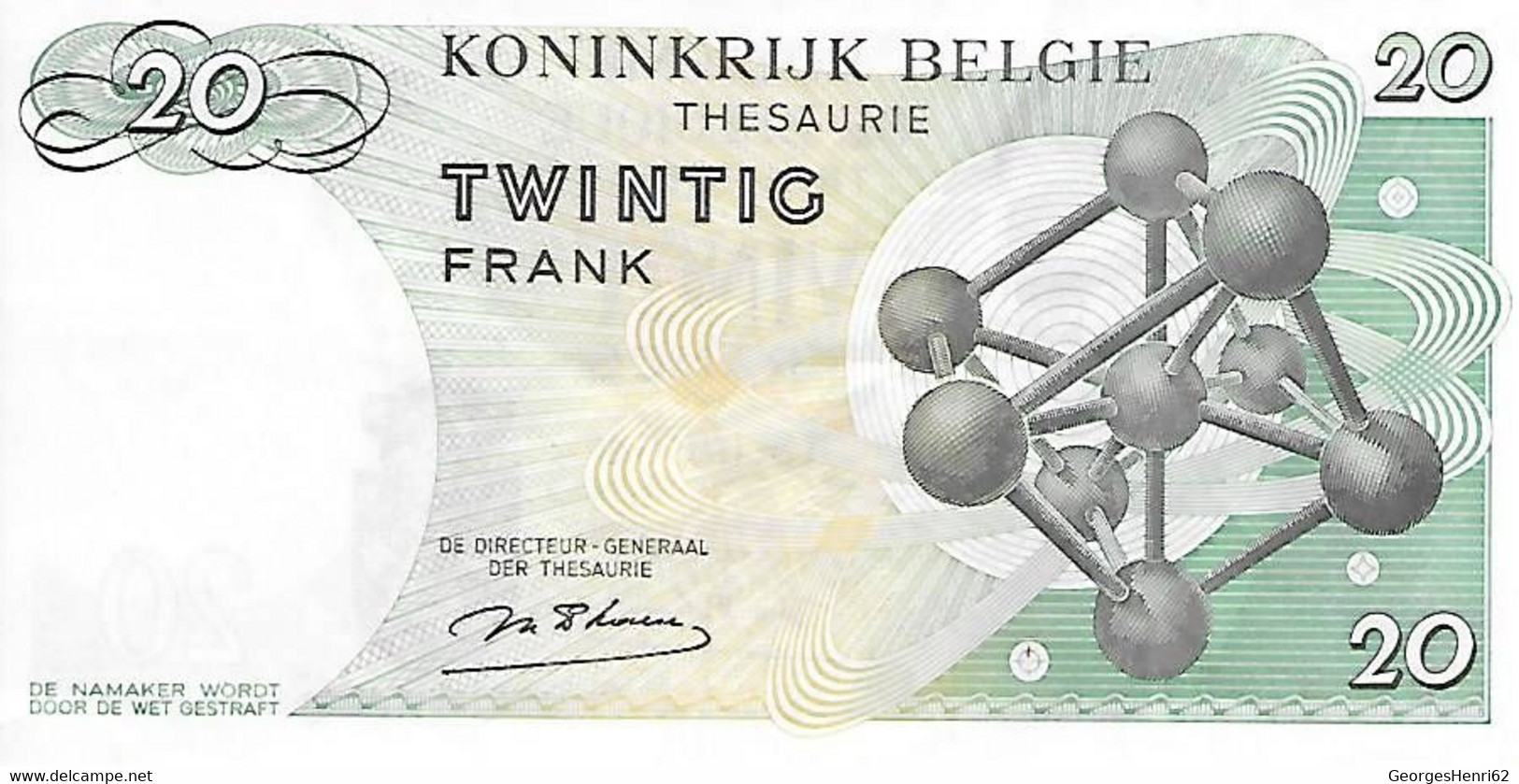 BELGIQUE - 20 Francs  - 15/6/1964 - (138) - [ 9] Colecciones