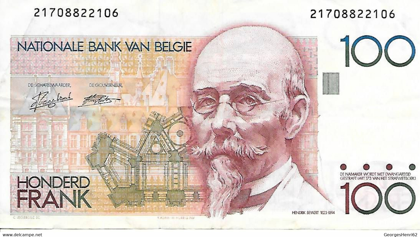 BELGIQUE - 100 Francs  - 1982 - (142) - [ 9] Sammlungen