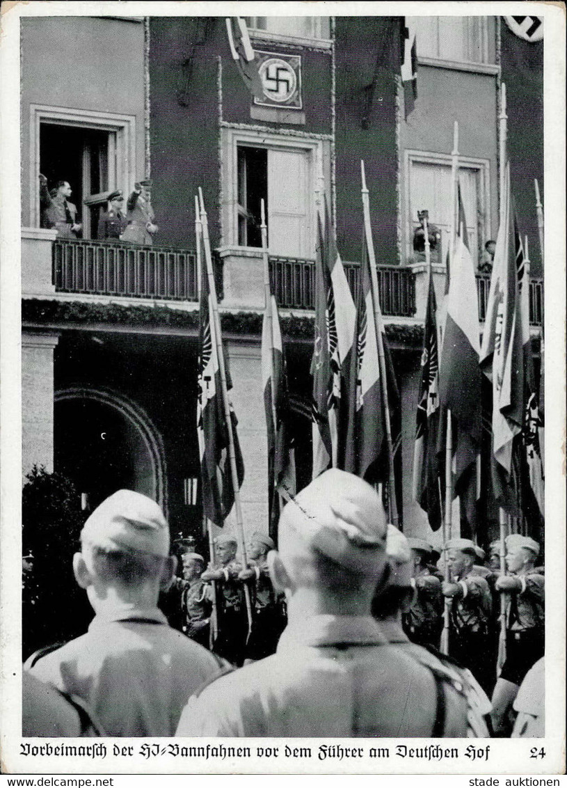 REICHSPARTEITAG NÜRNBERG 1937 WK II - Zerreiss 24 Vorbeimarsch Der HJ Bannfahnen Vor Dem Führer S-o I - War 1939-45