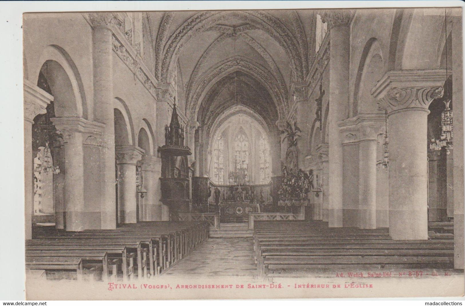 Etival (88 - Vosges ) Intérieur De L'Eglise - Etival Clairefontaine