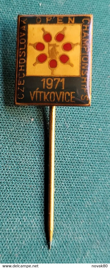 Table Tennis - Czechoslovak Open Championship VITKOVICE 1971.  Badge / Pin - Table Tennis
