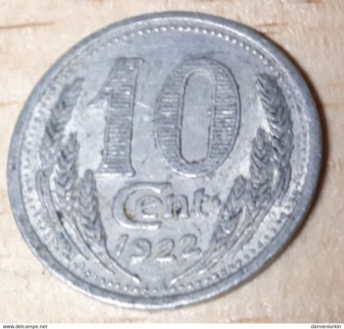 FRANCE 10 CENTIMES ALUMINIUM 1922 CHAMBRE DE COMMERCE D'EURE & LOIR - Monétaires / De Nécessité