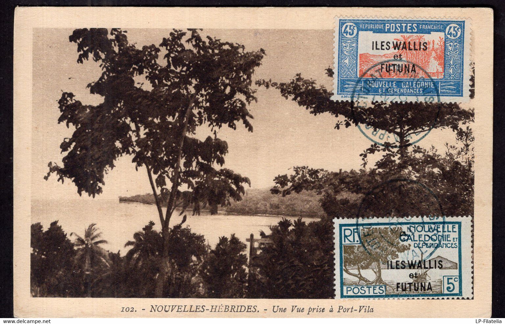 France - 1931 - Iles Wallis Et Futuna - Nouvelles-Hébrides - Une Vue Prise à Port-Vila - Wallis Et Futuna