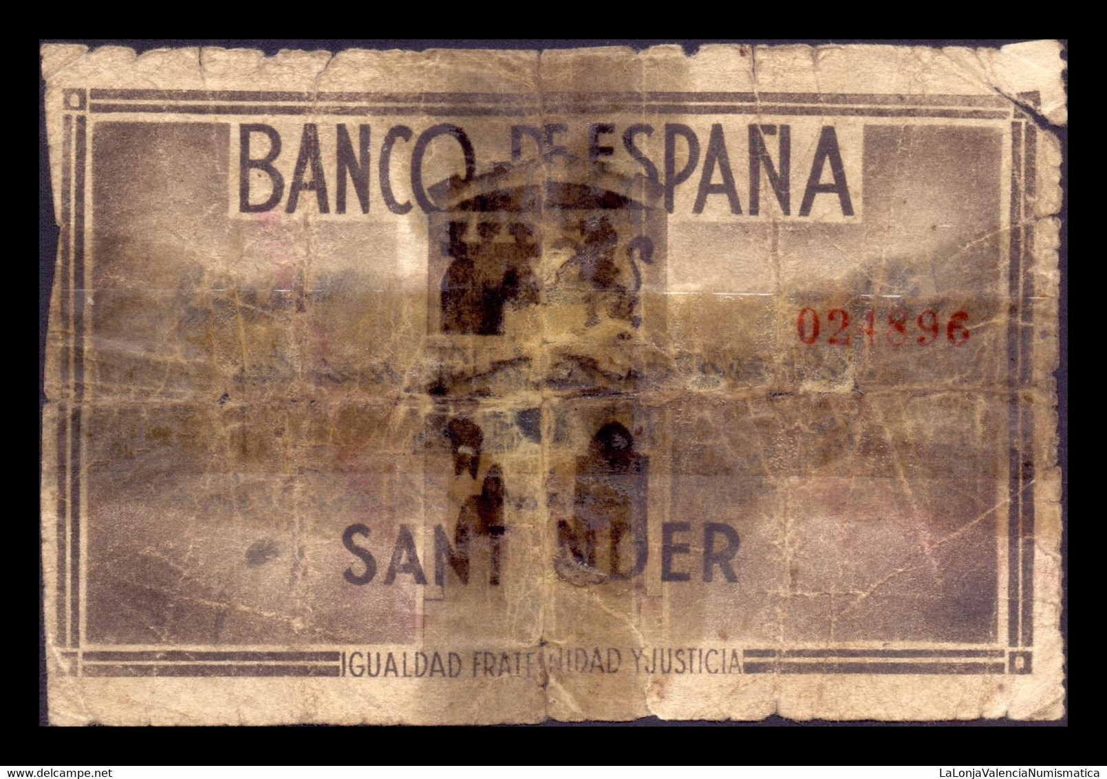 España Spain Guerra Civil 10 Pesetas Santander 1936 Pick S582d RC/BC P/F - 10 Peseten