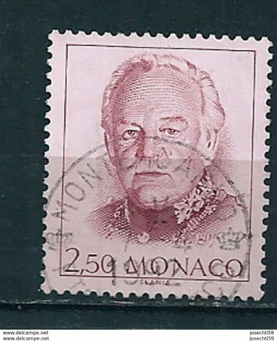 N°  1780 Prince Rainier III Timbre  Monaco	(1991)  Oblitéré - Gebruikt