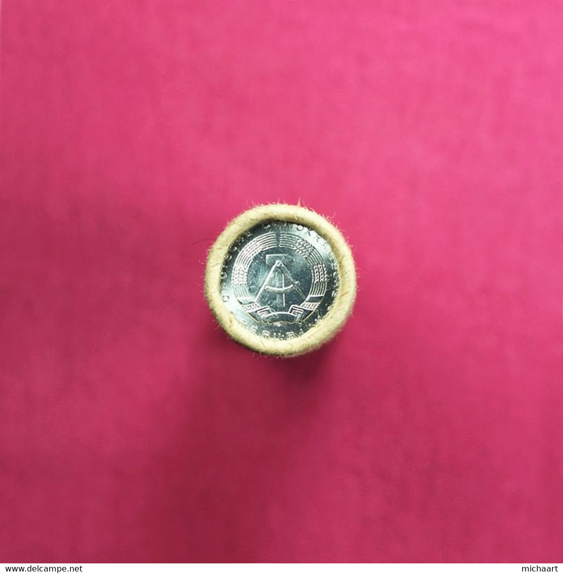 Coins Roll DDR East Germany 50 X 5 Pfennig Roll 1988 KM# 9.2 BU 03140 - 5 Pfennig