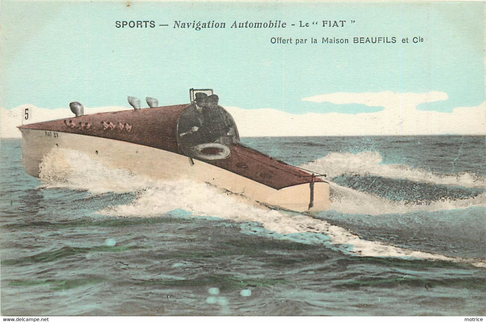 SPORTS - Navigation Automobile, Le Fiat. - Waterski