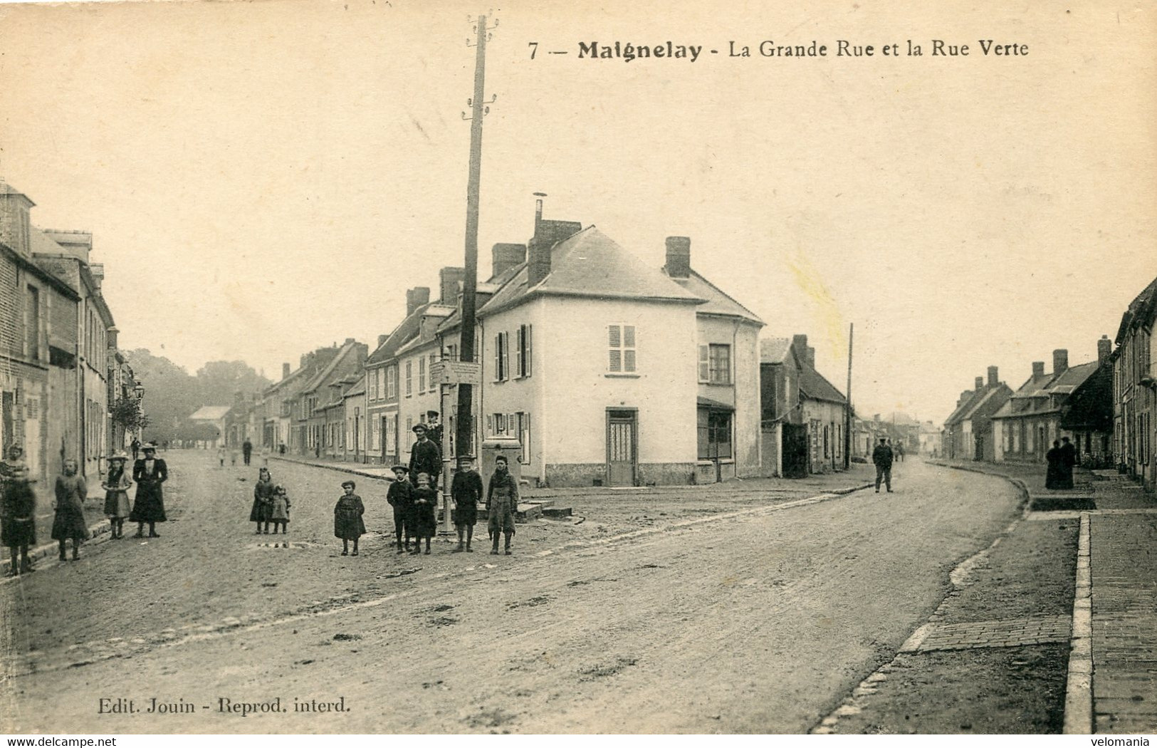 S11520 Cpa 60 Maignelay - La Grande Rue Et La Rue Verte - Maignelay Montigny