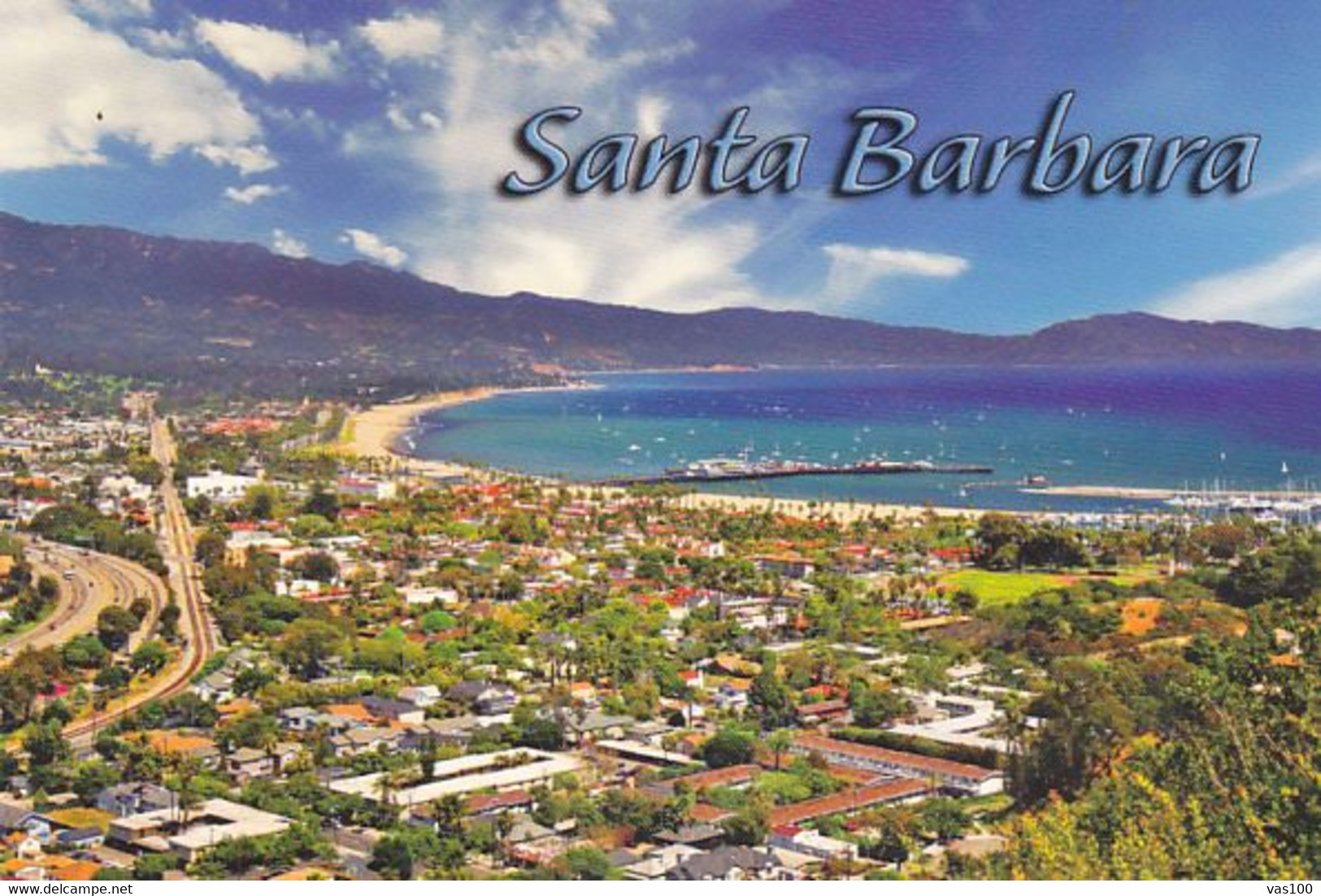 CPA SANTA BARBARA- WATERFRONT, BEACH, PARTIAL PANORAMA - Santa Barbara