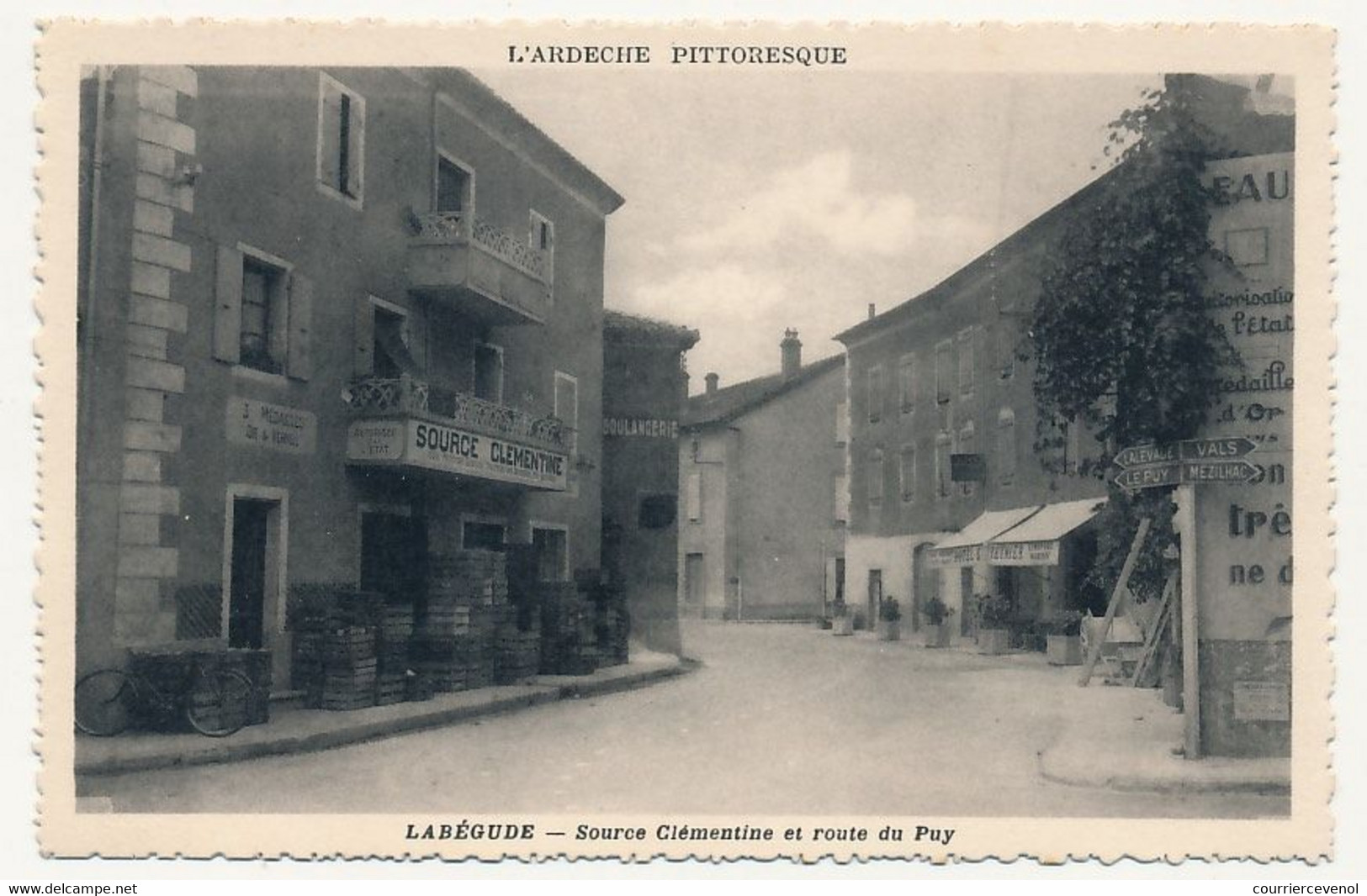 CPSM - LABEGUDE (Ardèche) - Source Clémentine Et Route Du Puy - Autres & Non Classés