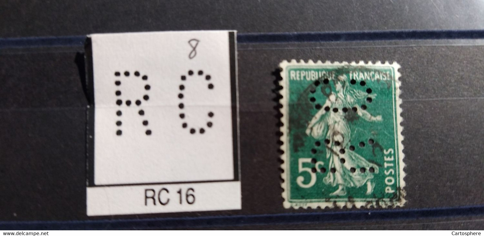 FRANCE TIMBRE RC 16 INDICE 8 SUR 137  PERFORE PERFORES PERFIN PERFINS PERFO PERFORATION PERFORIERT - Used Stamps