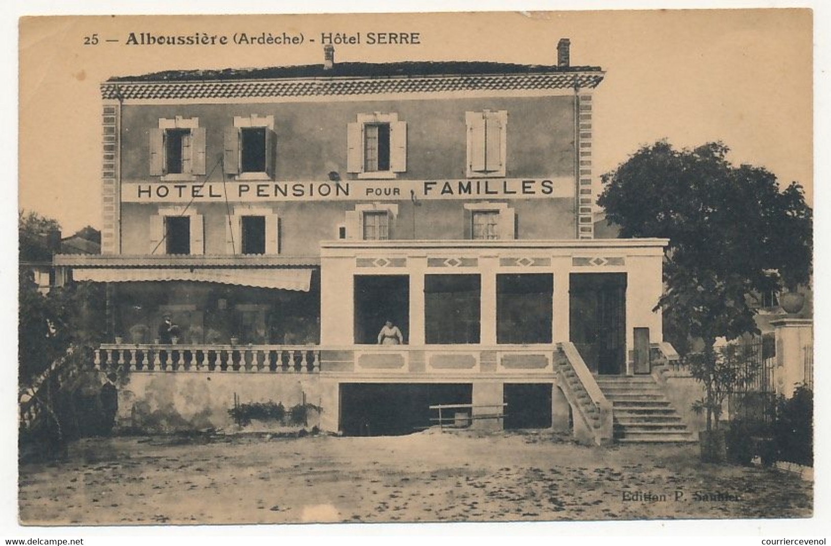 CPA - ALBOUSSIERE (Ardèche) - Hôtel Serre - Autres & Non Classés