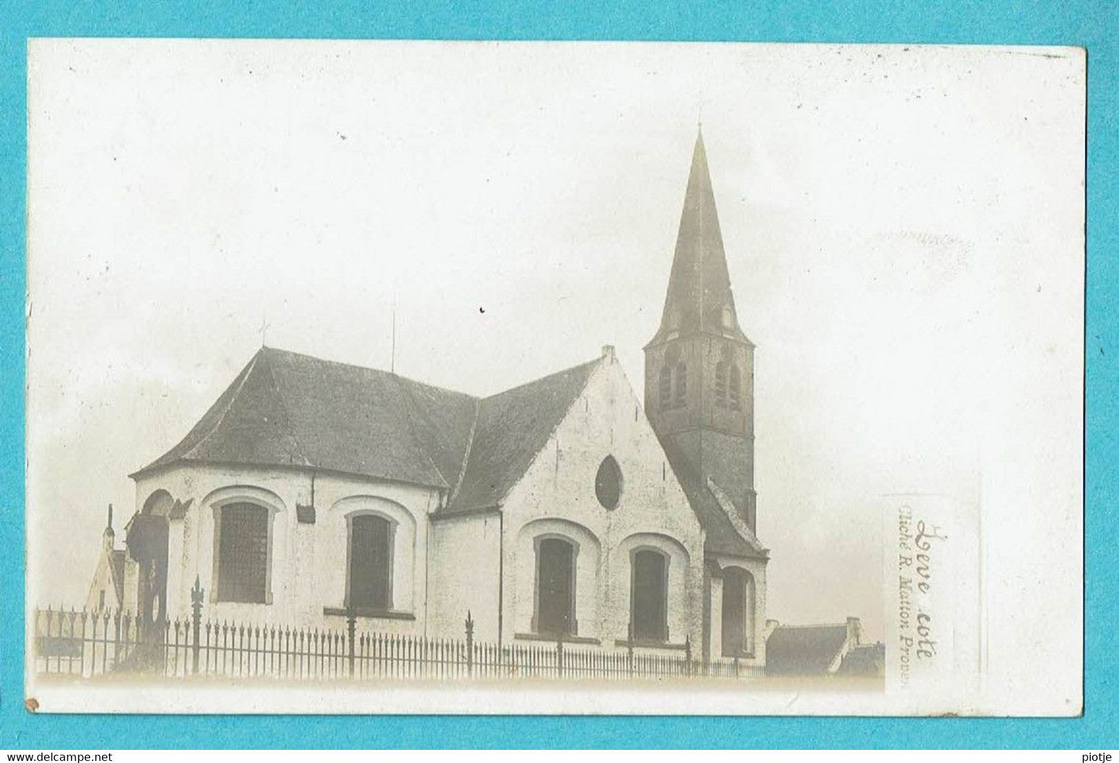 * Zevekote - Zevecote (Gistel) * (Cliché R. Matton - Carte Photo - Fotokaart) église, Kerk, Church, Kirche, Old, Unique - Gistel