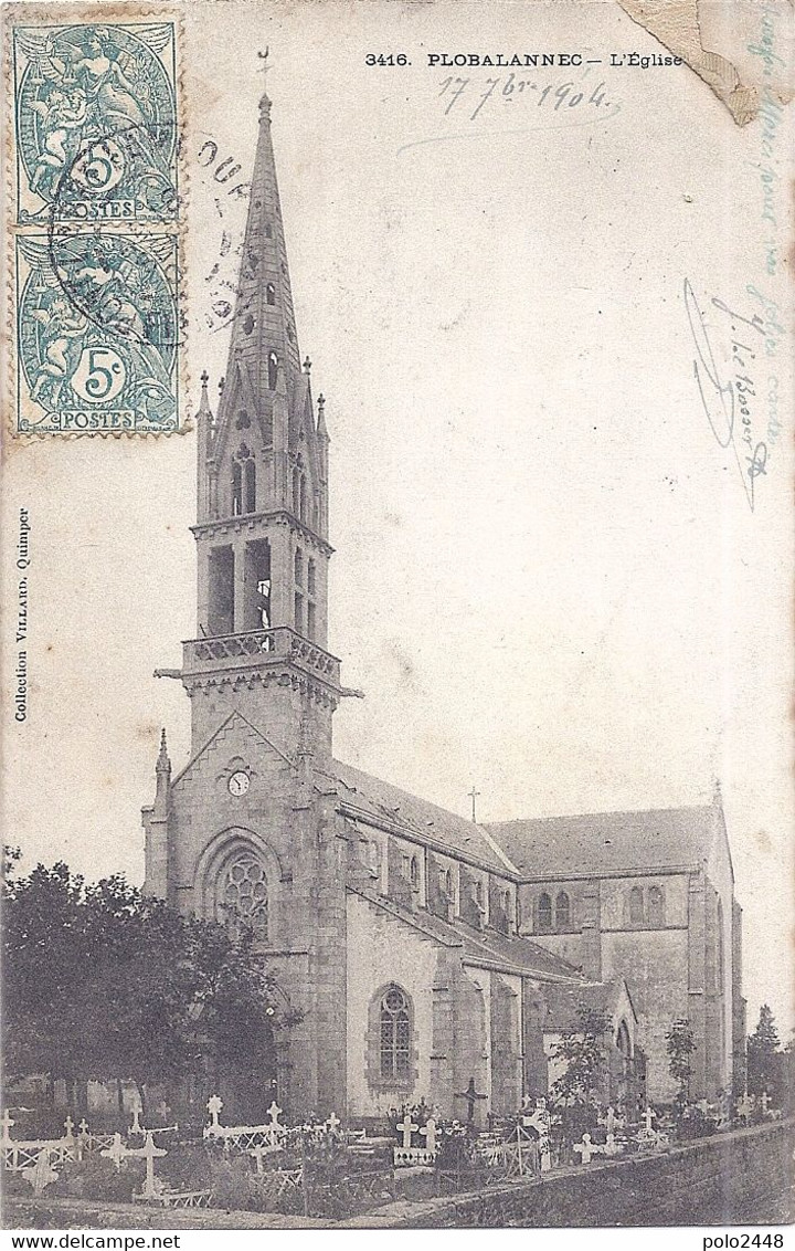 CPA - Plobannalec - L'Eglise - Plobannalec-Lesconil