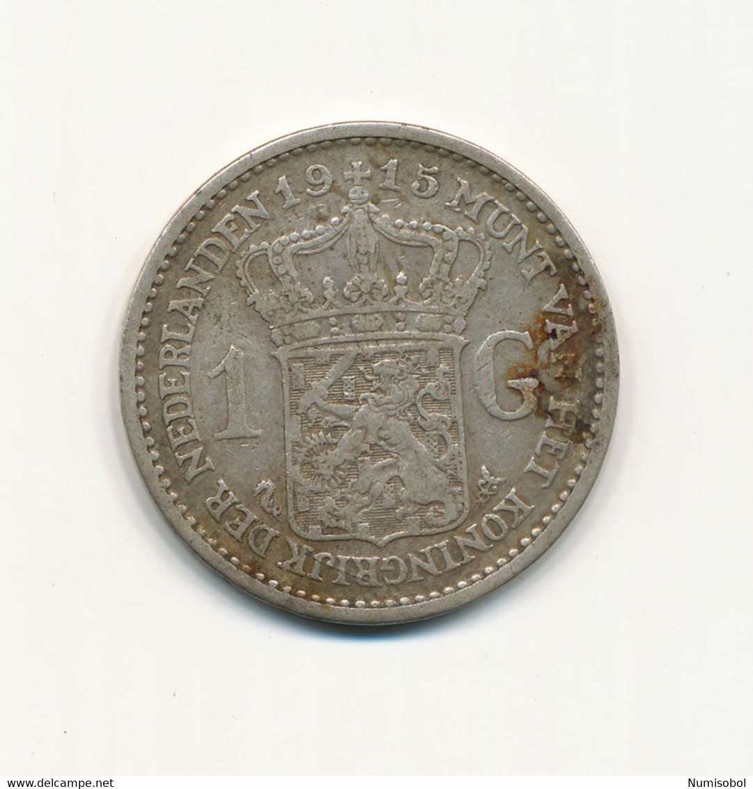 NETHERLANDS - 1 Gulden 1915. (Silver .945) 10 Grams (NTH005) - 1 Gulden