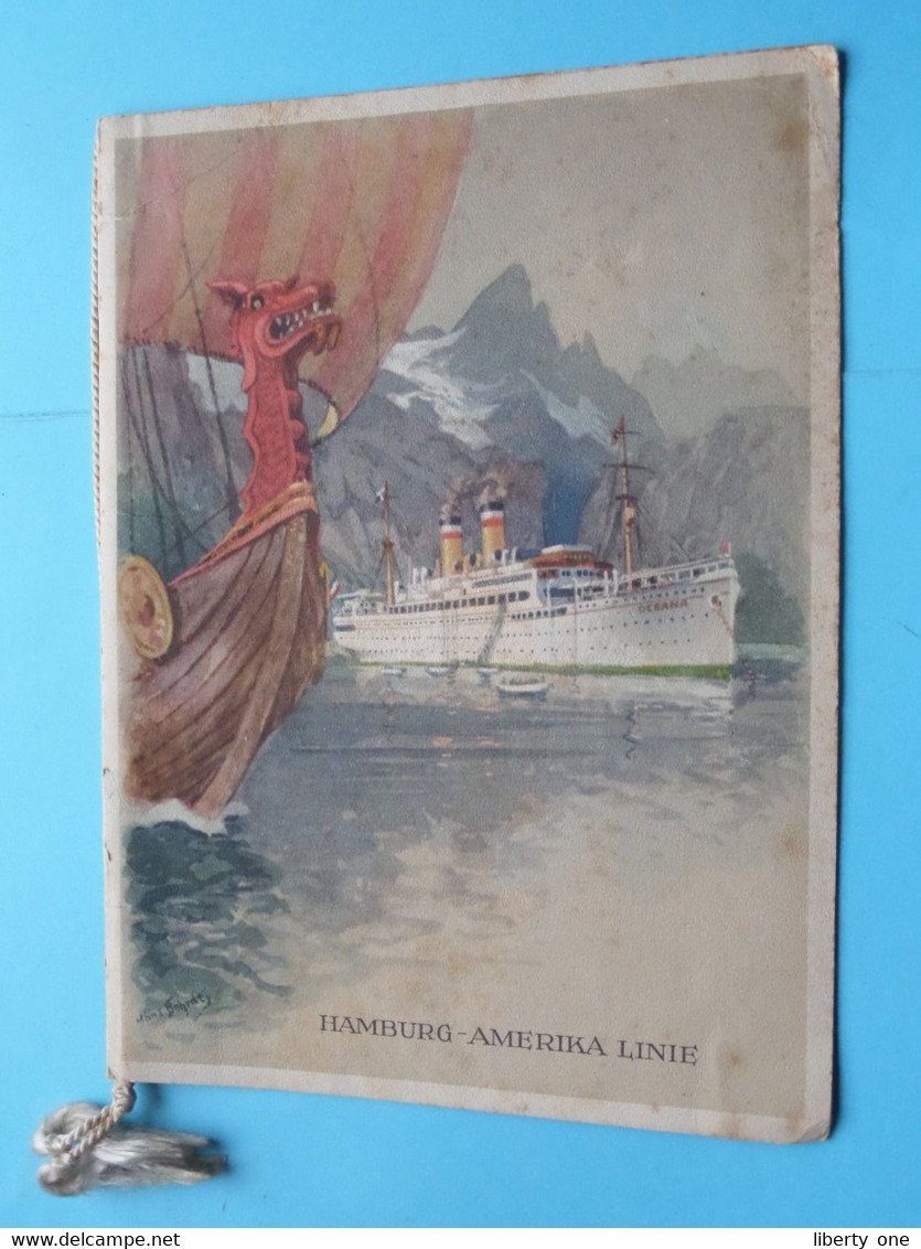 Hamburg-Amerika Linie " OCEANA " 6 Sept 1932 Abschiedsessen / Farewell Dinner ( Voir / See Scan ) Froissé / Signature ! - Menus