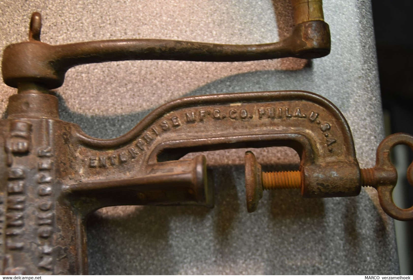 Enterprise Tinned Meat Chopper No.5 Enterprise MFC. Co. Philadelphia Made In USA 1883 - Outils Anciens