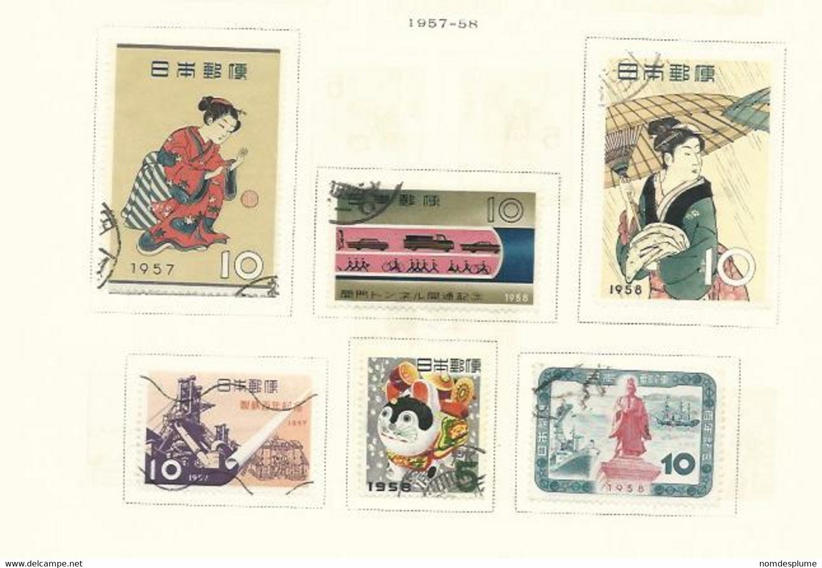 31061) 31062) Japan Collection 1952-1958 - Used Stamps