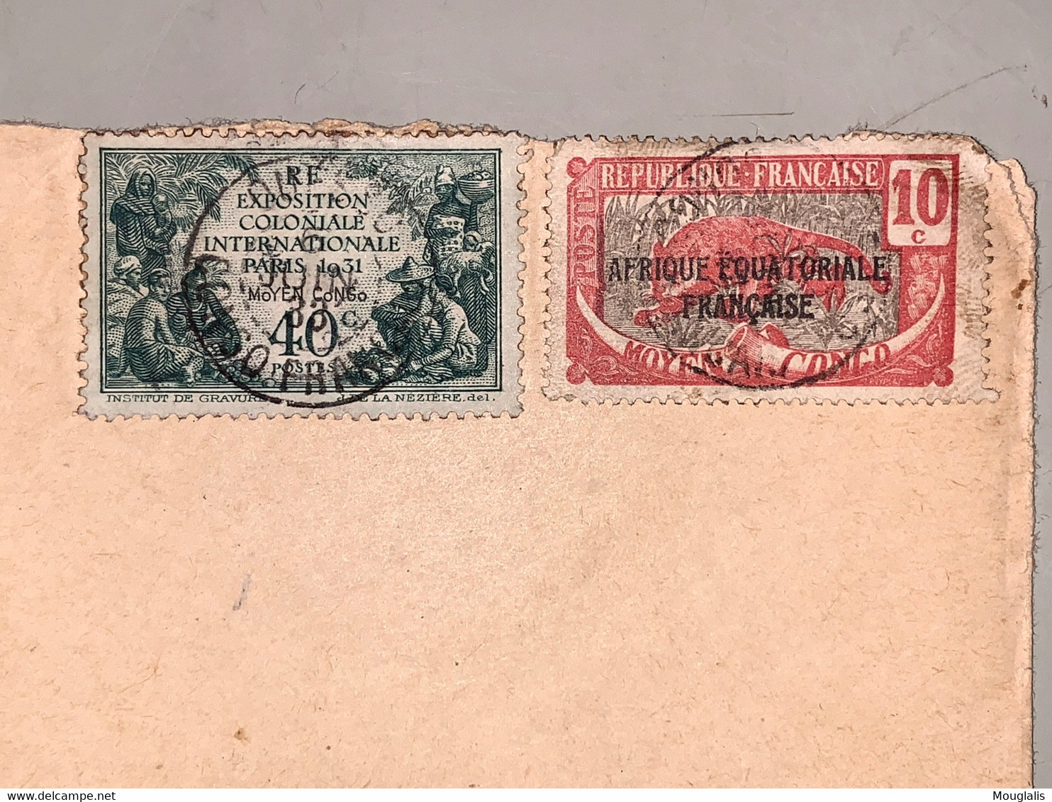 COLONIES AEF CONGO 3 Juin 1933 Enveloppe De Ouesso Vers Le Havre Timbres No 93 Et 109 Yvert - Cartas & Documentos